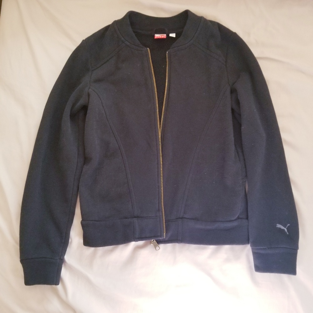 NWOT Puma Soft Black Quilted Bomber